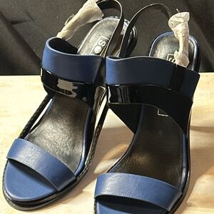 Sol Sana Blue and Black Women's Sandals